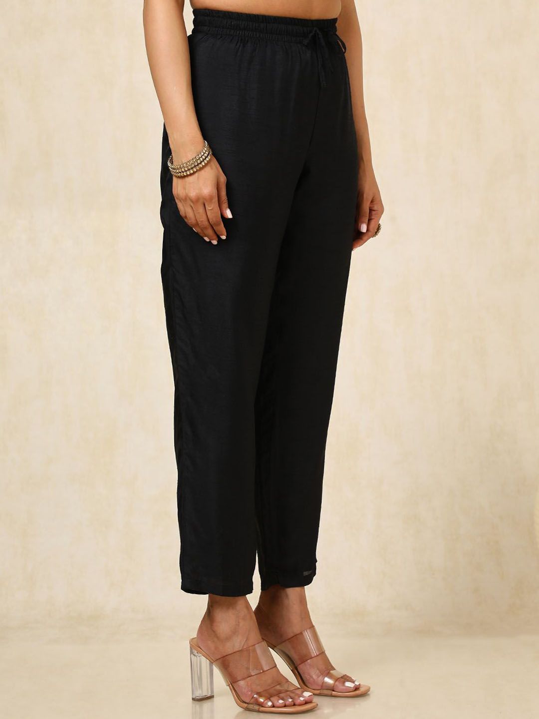 Dhiyona SO Women's Women Ethnic Motifs Embroidered Panelled Sequinned Dupion Silk Kurta with Trousers & With Dupatta