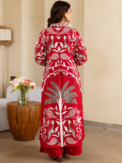 Women Animal Printed Regular Kurta with Palazzos