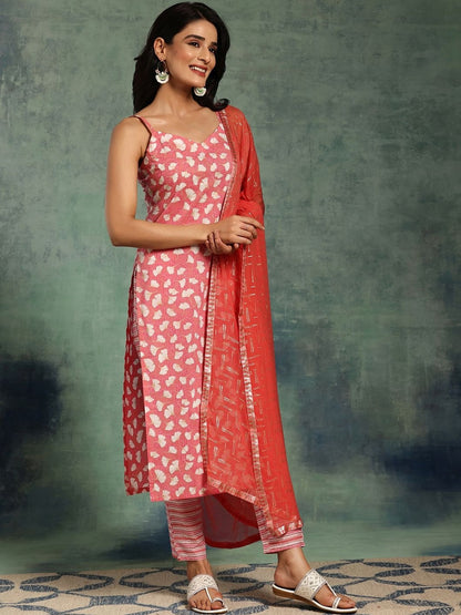 Women Ethnic Motifs Printed Regular Kurta with Trousers & With Dupatta
