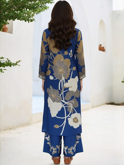 Women Floral Printed Regular Kurta with Palazzos