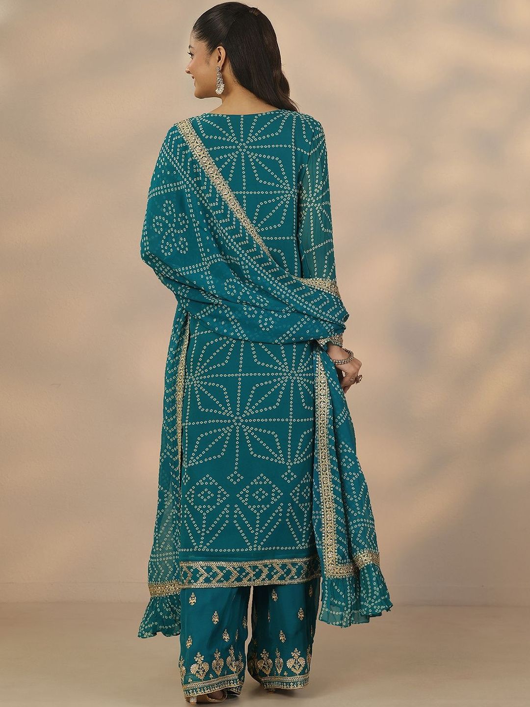 Dhiyona LL Women Ethnic Motifs Embroidered Regular Kurta with Palazzos & With Dupatta