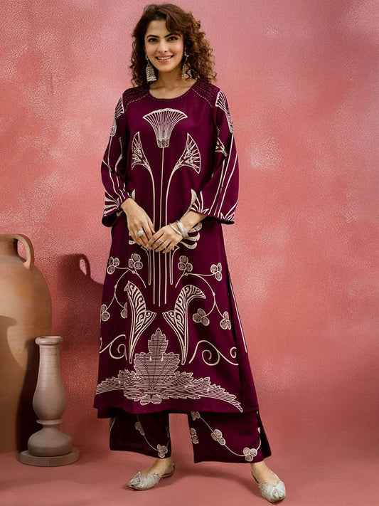 Dhiyona SN Women's Printed Straight Kurta & Palazzo