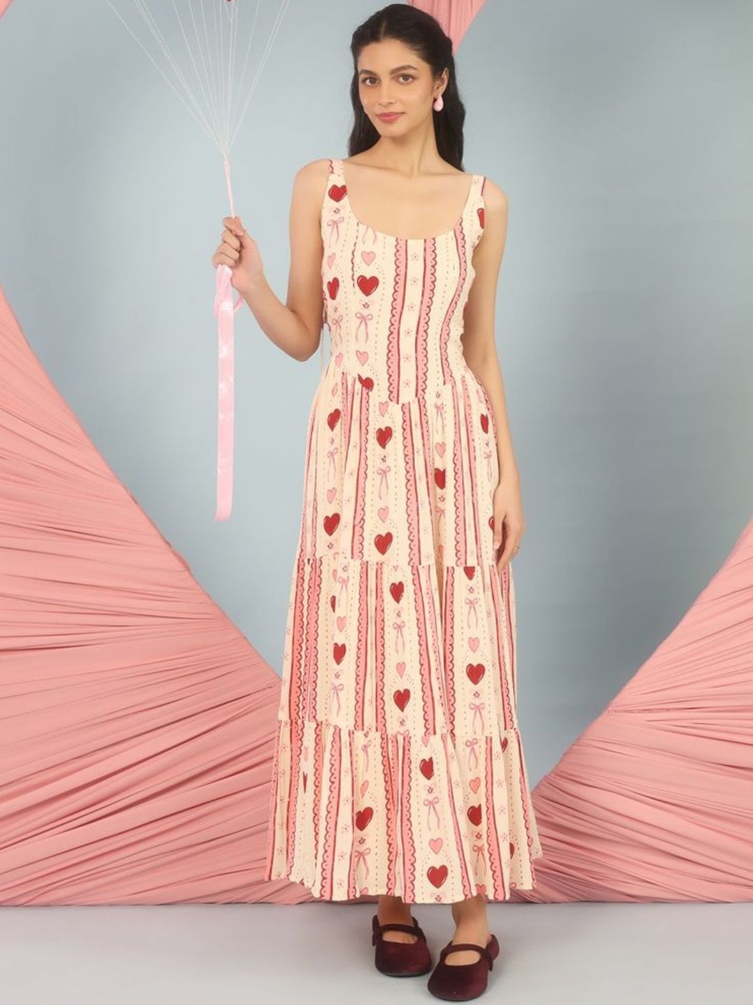 Dhiyona AY Women's Printed Fit & Flared Ethnic Dresses