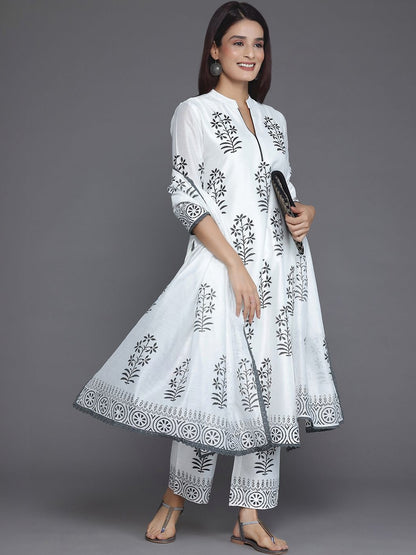 Women Floral Printed Regular Kurta with Trousers & With Dupatta