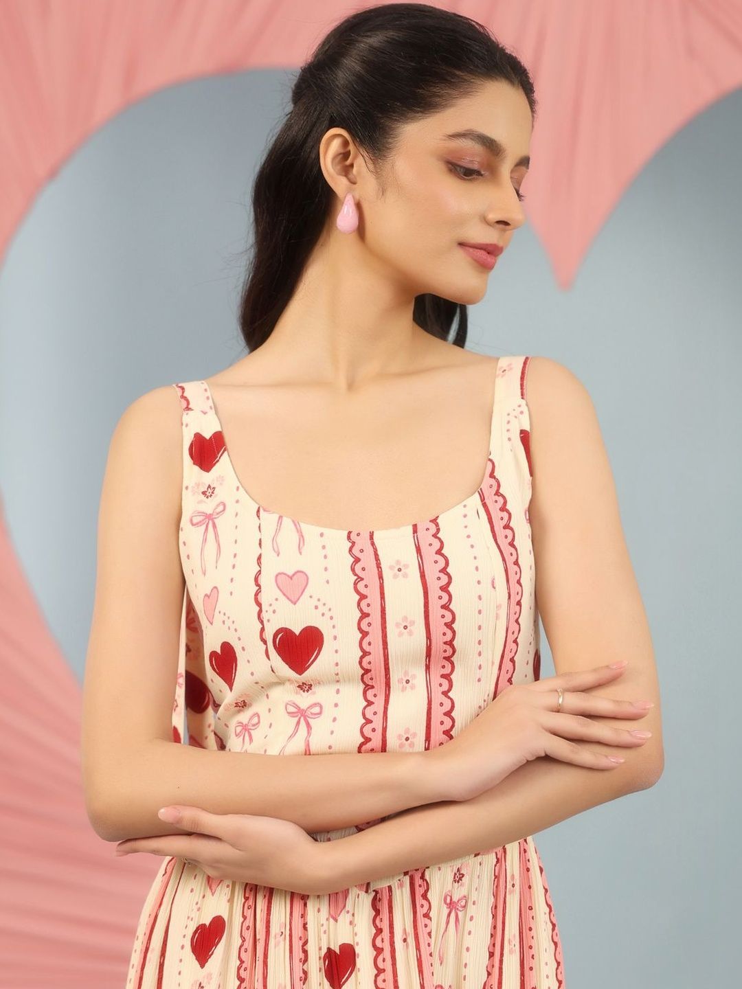 Dhiyona AY Women's Printed Fit & Flared Ethnic Dresses