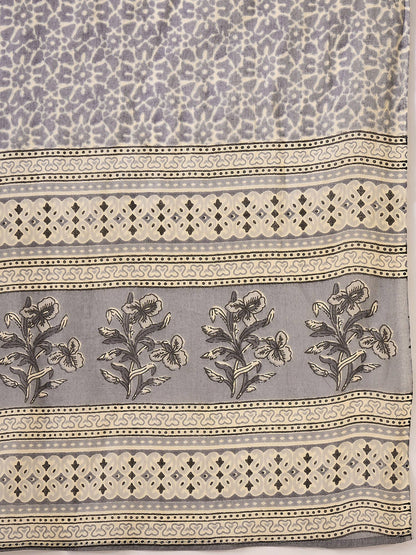Women Ethnic Motifs Printed Cotton Kurta with Trousers & Dupatta