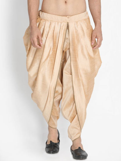 Men's Rose Gold Silk Blend  Dhoti