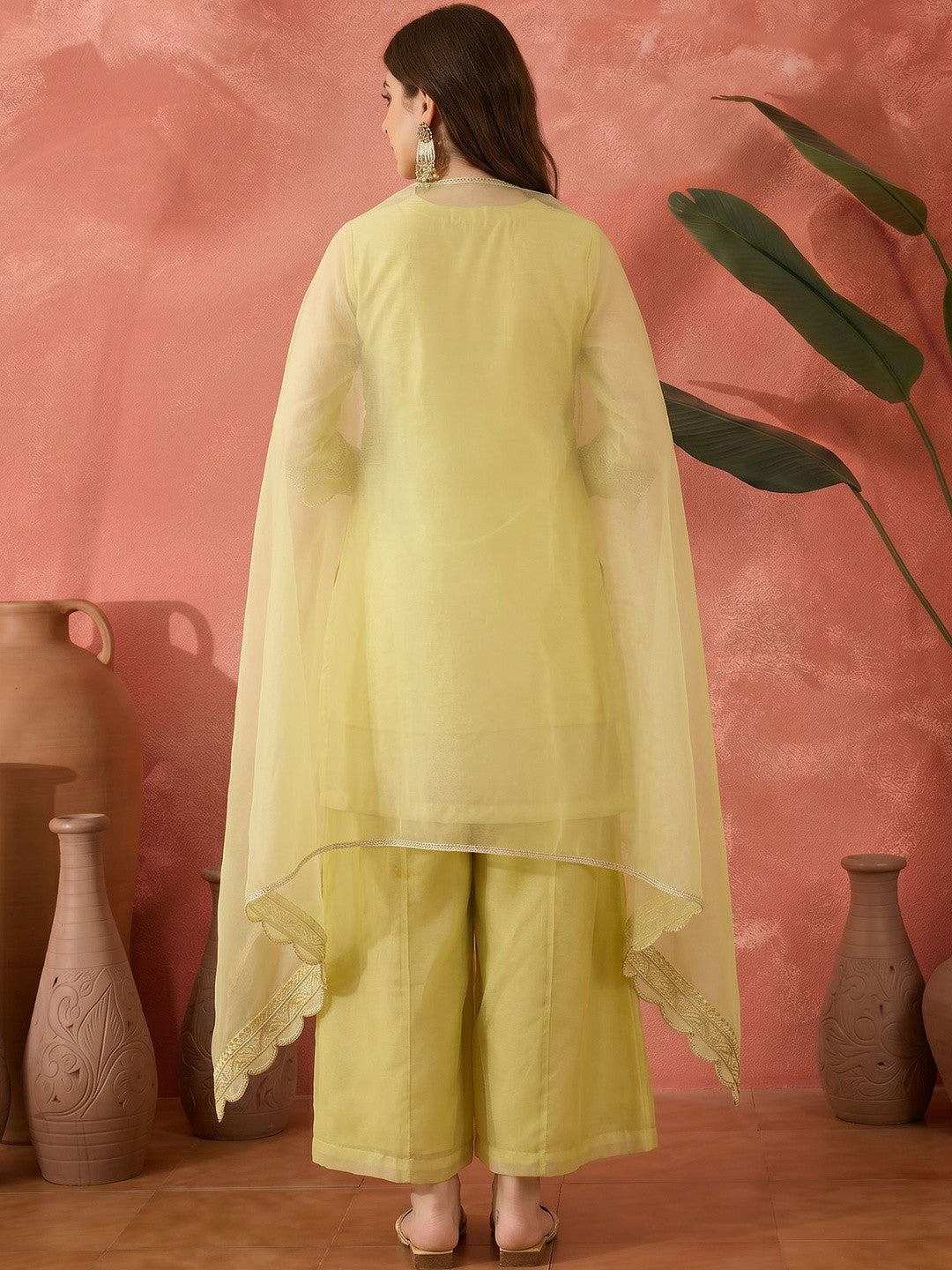 Embroidered Round Neck Kurta Sets