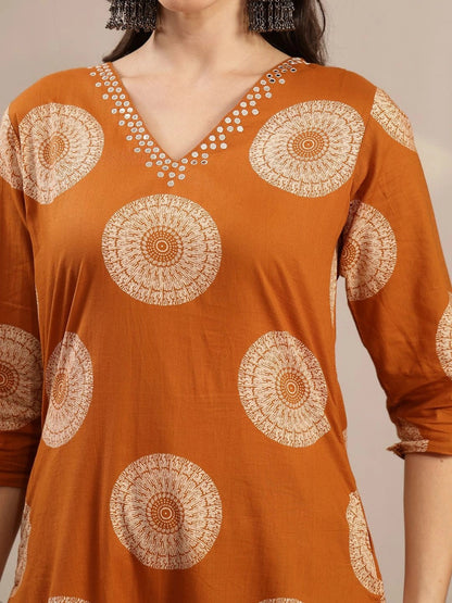 Women Printed Regular Kurta with Palazzos & With Dupatta