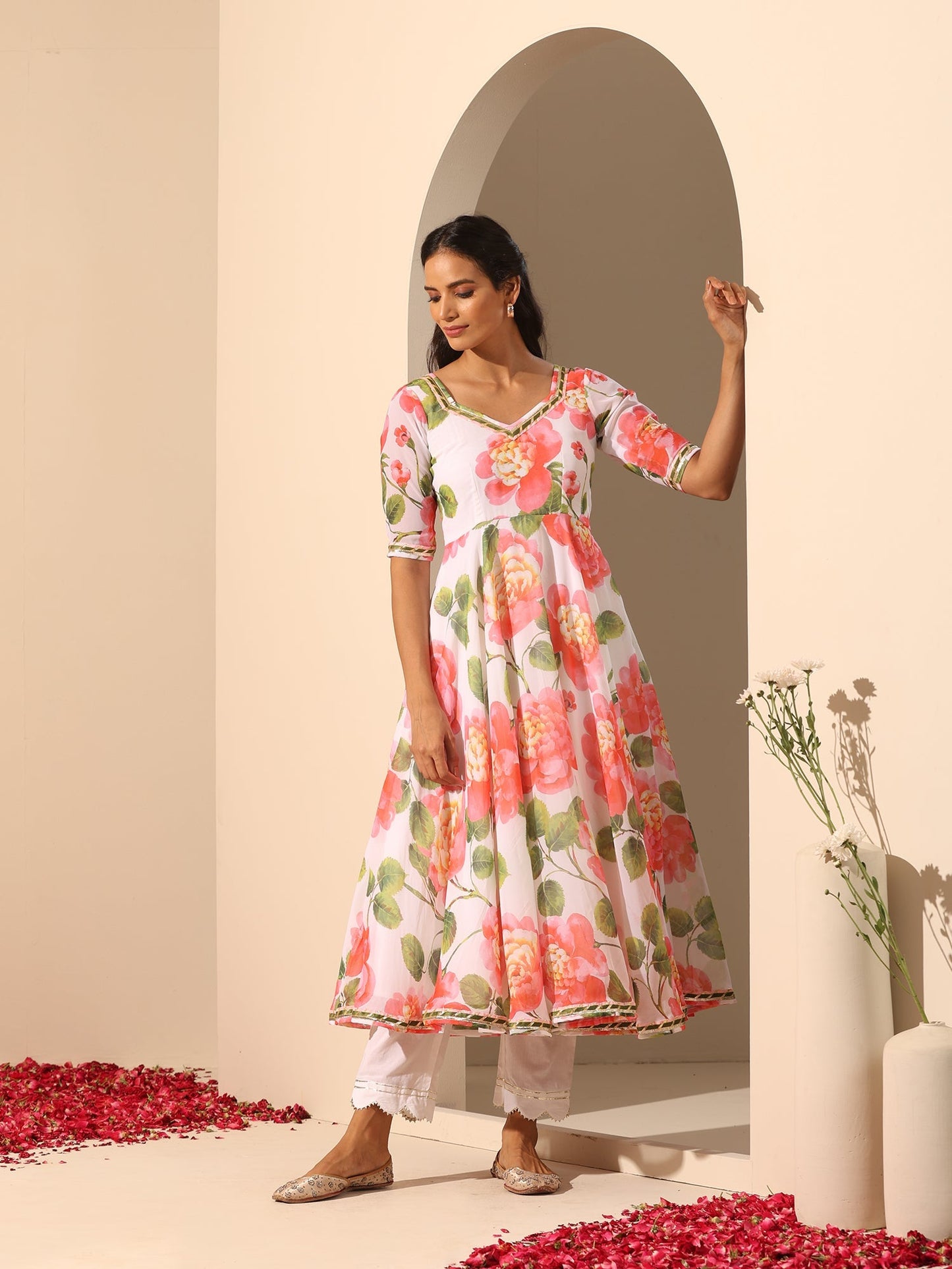 Gul Noor Anarkali Set