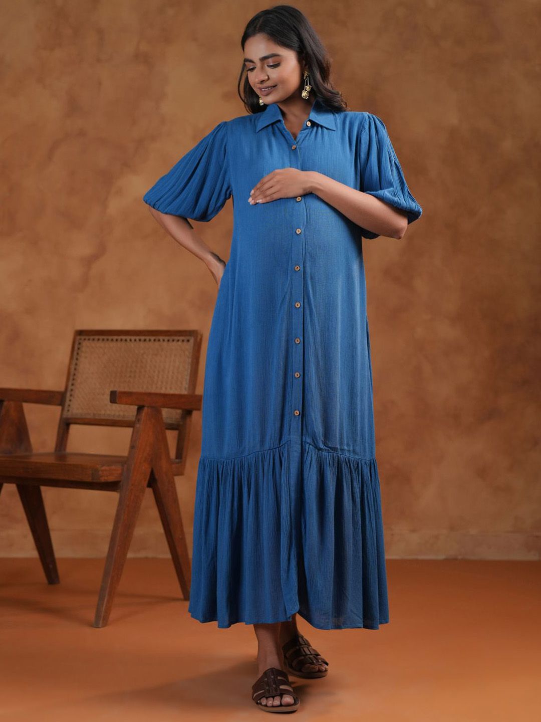 Dhiyona AY Women's Fit & Flared Maternity Ethnic Dresses