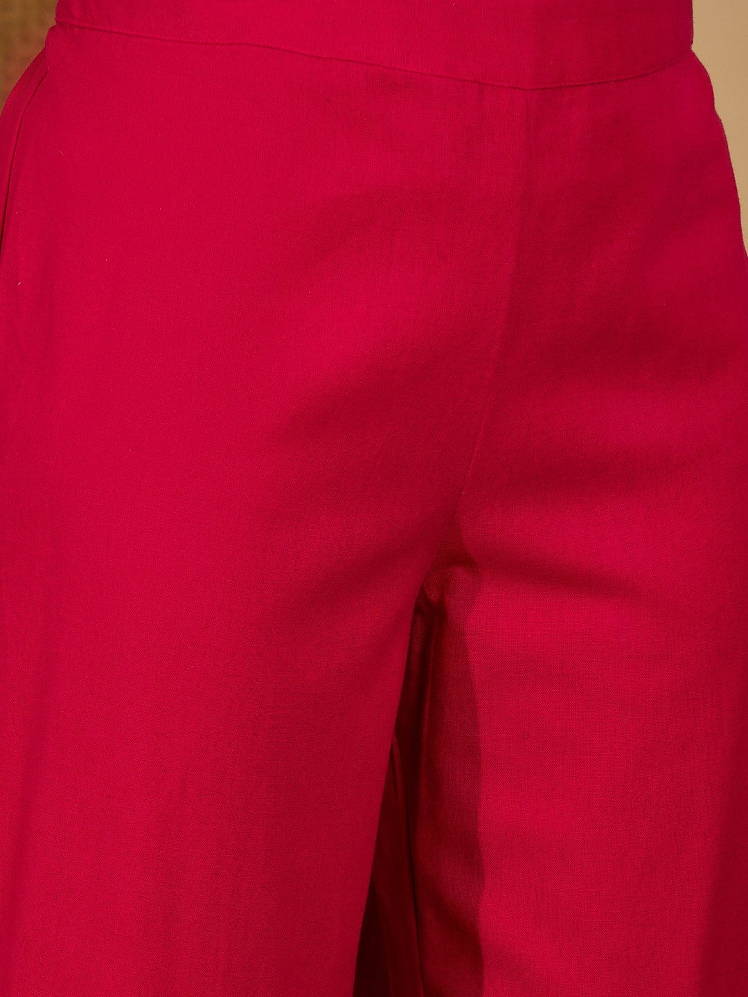 Embroidered Round Neck Kurta & Trousers