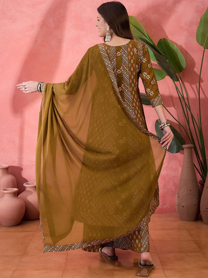 Dhiyona SN Self Design Anarkali Kurta Set With Dupatta