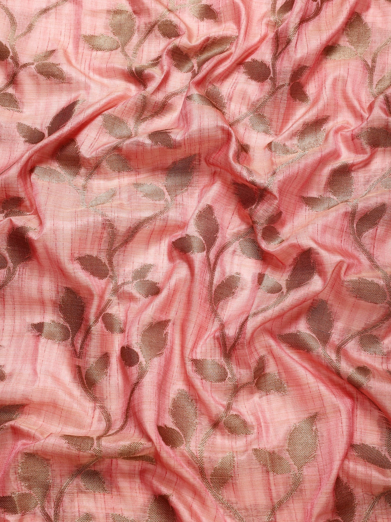Dhiyona GR Women's Rewaa Mauvelous Pink Zari Woven Design Banarasi Pure Cotton Saree