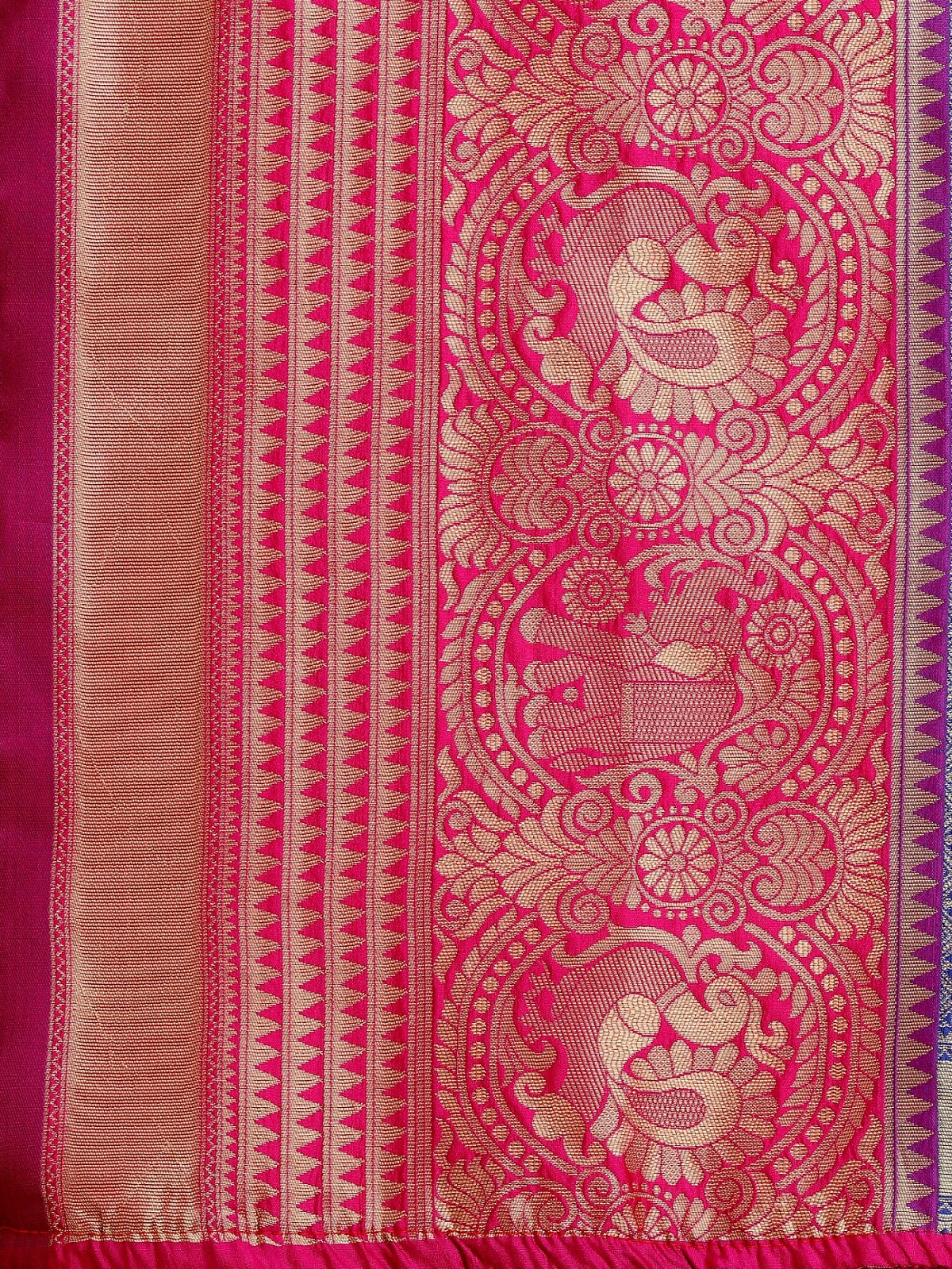 Dhiyona RV Women's Banarasi Silk With silver Zari weaving Saree  ( KVD1186 )