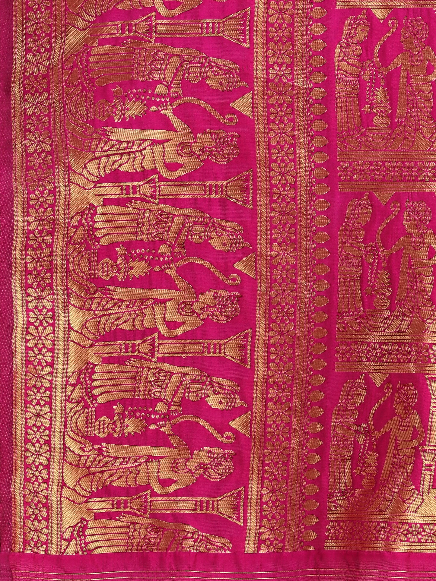 Dhiyona RV Women's Banarasi Jacquard With Zari Weaving And Kutchi Embroidered Saree  ( KVD1264 )