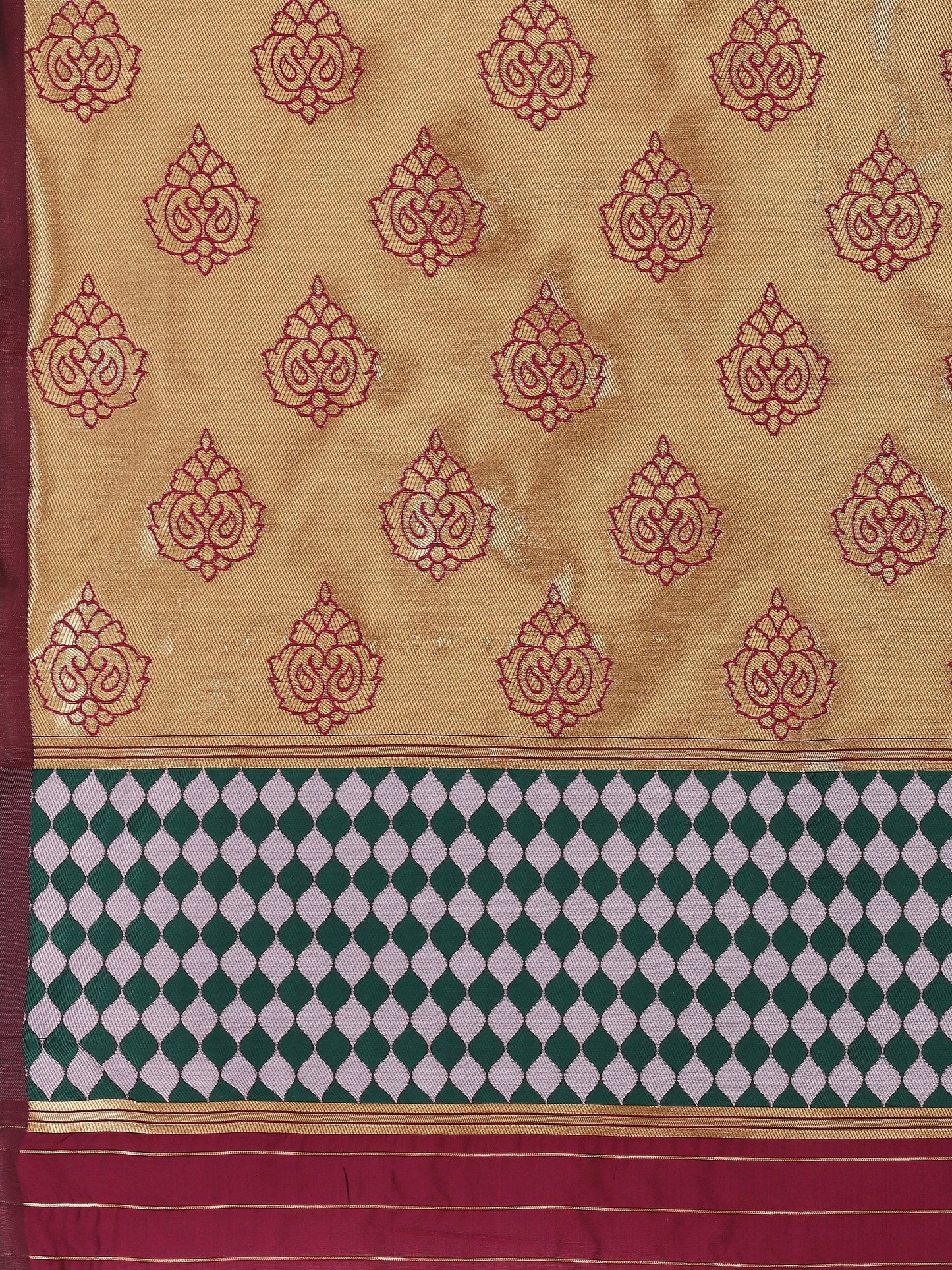 Dhiyona RV Women's Banarasi Silk With Silver Zari Weaving Saree  ( KVD1374 )