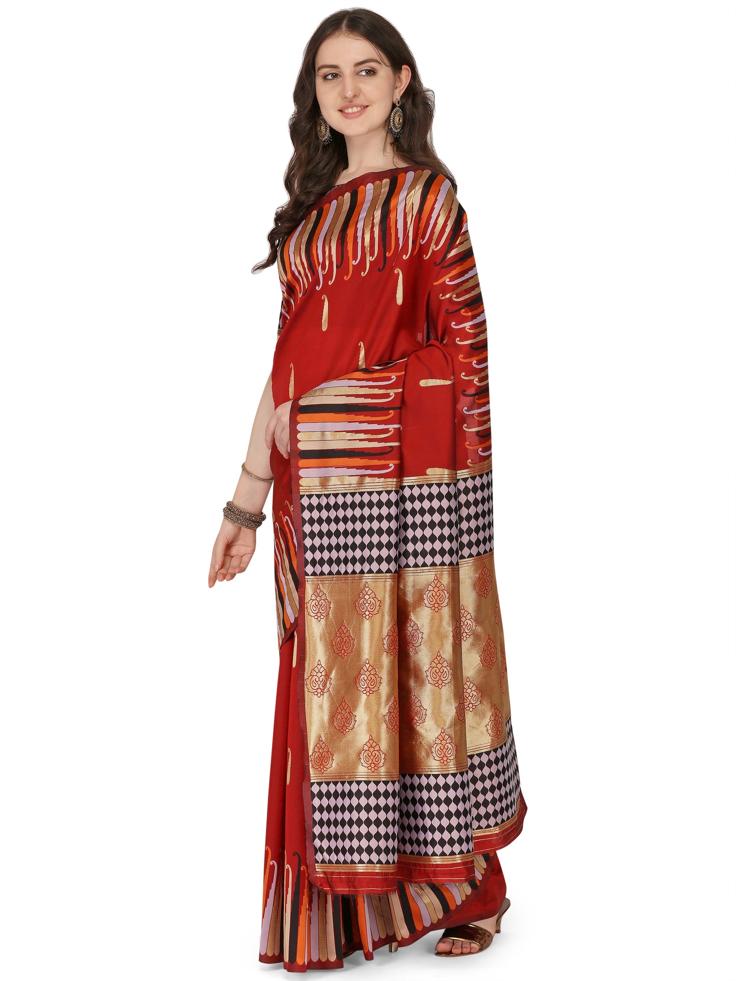 Dhiyona RV Women's Banarasi Silk With Silver Zari Weaving Saree  ( KVD1376 )