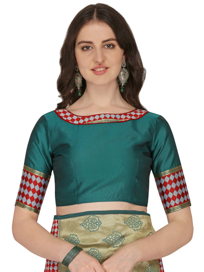 Dhiyona RV Women's Banarasi Silk With Silver Zari Weaving Saree  ( KVD1378 )