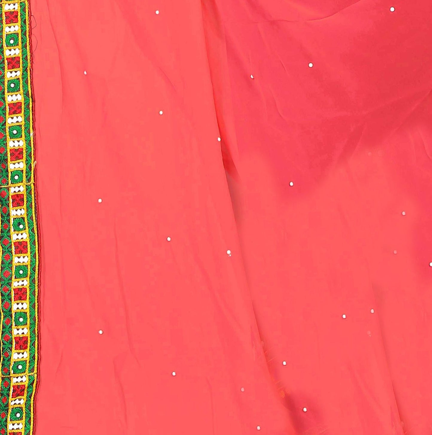 Dhiyona RV Women's Designer Half & Half Georgette Embroidery Work Saree With Blouse ( KVD14 )