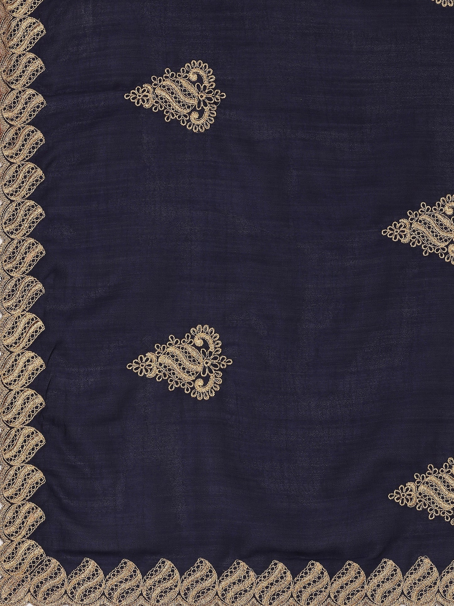 Dhiyona RV Women's Vichitra Silk With Zari Embroidery Saree ( KVD1401 )