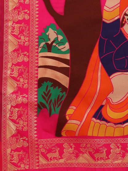Dhiyona RV Women's Banarasi Jacquard With Zari Weaving And Printed Saree  ( KVD1436 )