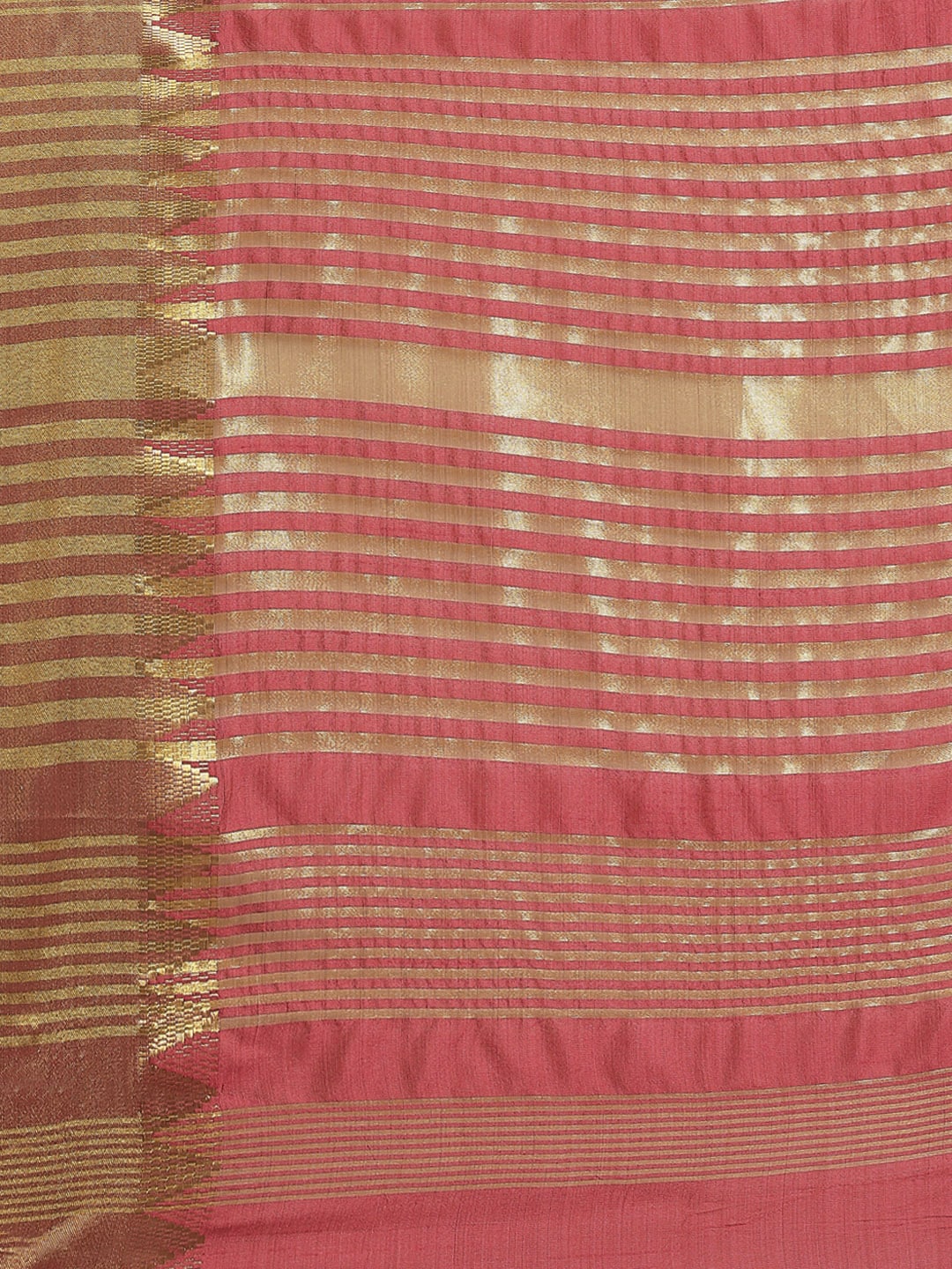 Dhiyona RV Women's Assam Silk With Golden Broad Border Saree  ( KVD1719 )