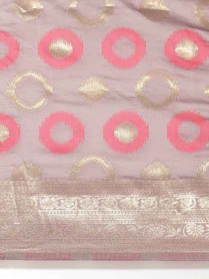 Dhiyona RV Women's Exquisite Banarasi Jacquard Handloom Silk Saree with Blouse ( KVD1865 )