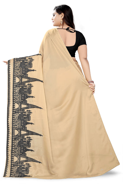 Dhiyona RV Women's Rangoli Georgette With Embroidery Work Party Wear Saree (KVD5616)