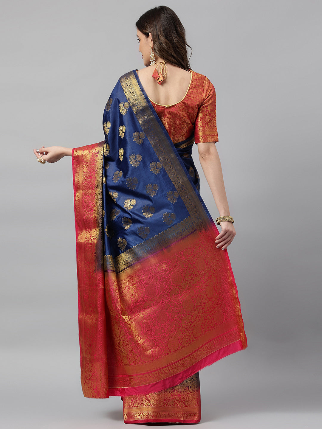 Dhiyona RV Women's Banarasi Silk With Jacquard Print Saree  ( KVD685 )