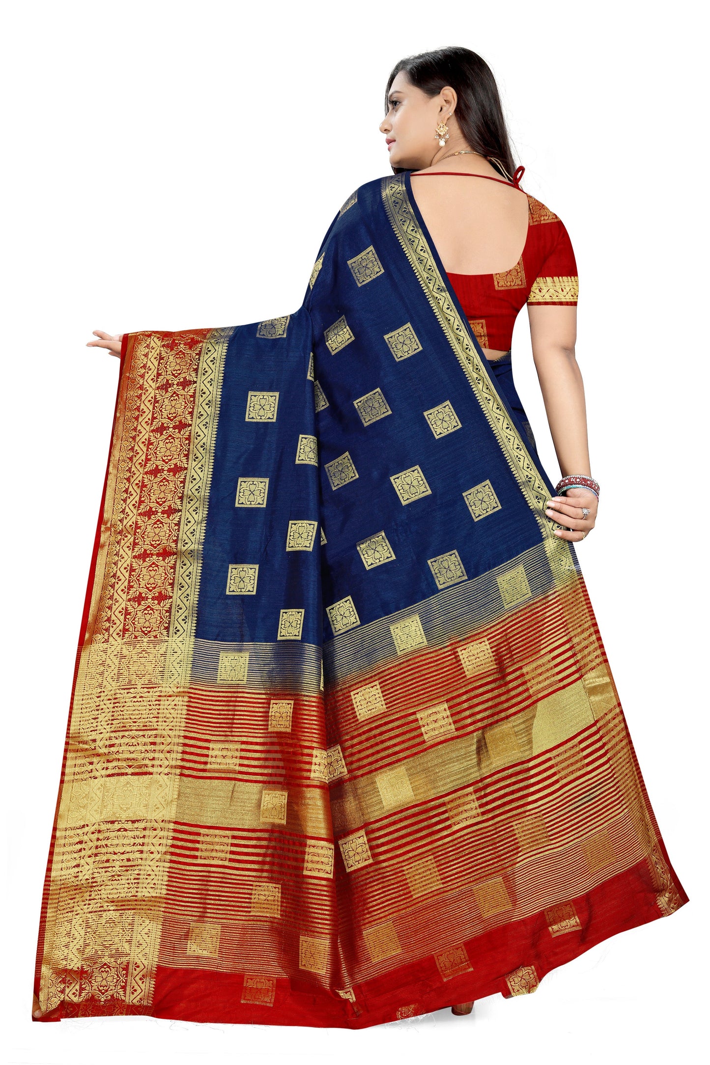 Dhiyona RV Women's Banarasi Silk With Jacquard Print Saree  ( KVD894 )