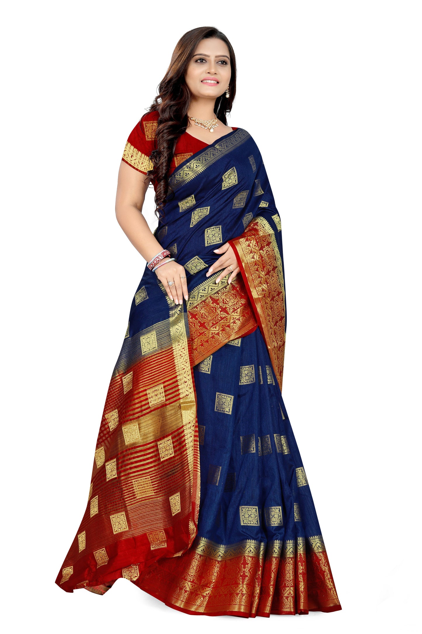 Dhiyona RV Women's Banarasi Silk With Jacquard Print Saree  ( KVD894 )