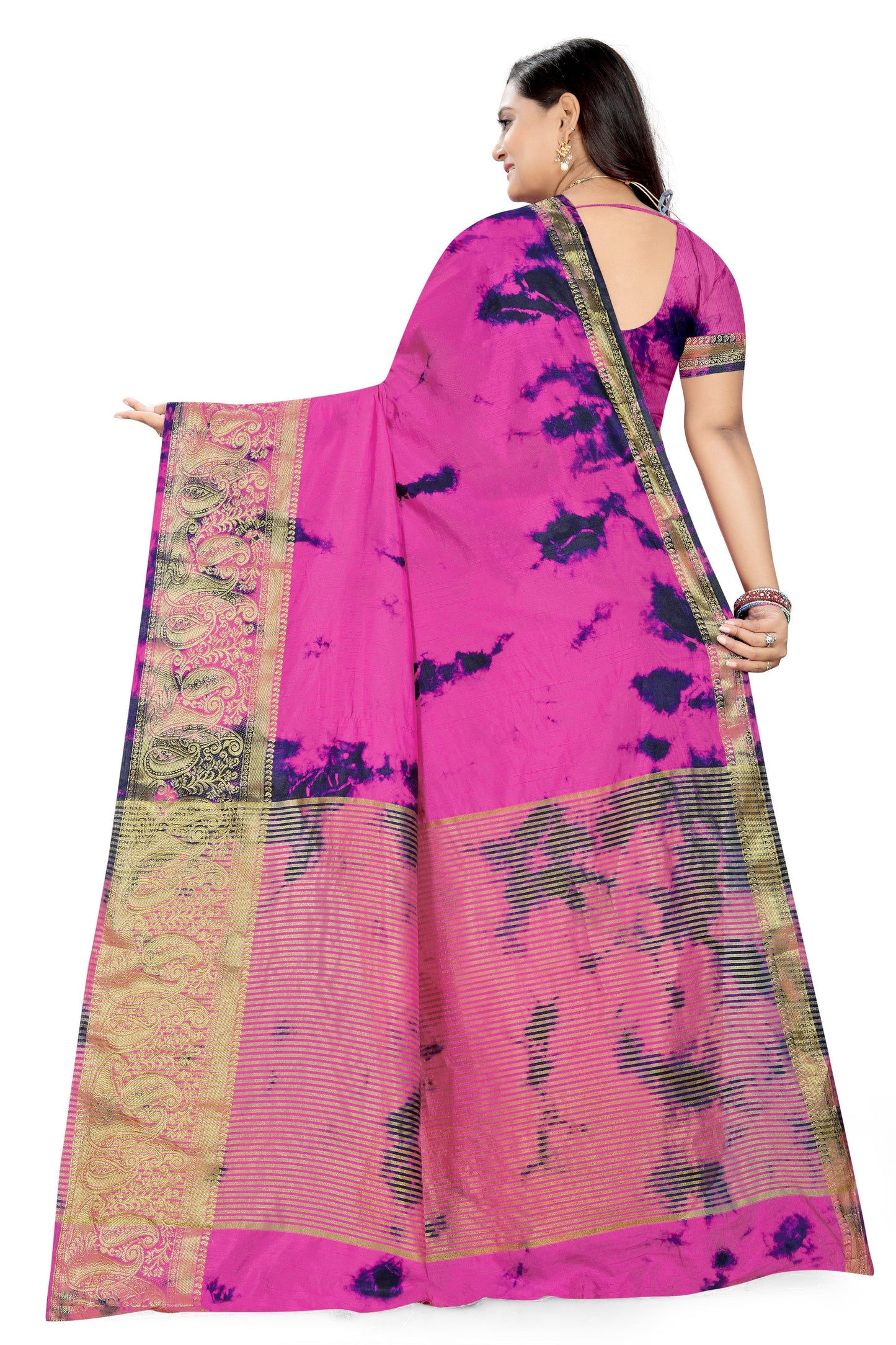 Dhiyona RV Women's Banarasi Silk With Jacquard Print Saree  ( KVD901 )