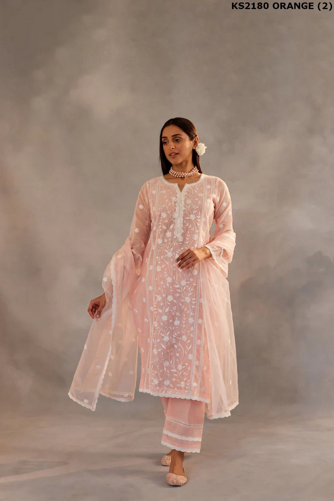Dhiyona KL Women Floral Embroidered Regular Kurta with Palazzos & With Dupatta