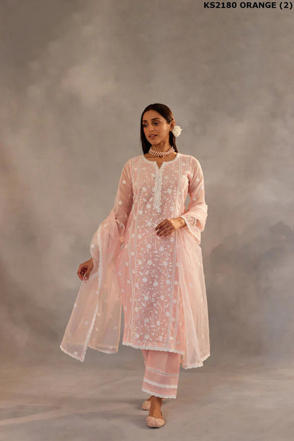 Dhiyona KL Women Floral Embroidered Regular Kurta with Palazzos & With Dupatta