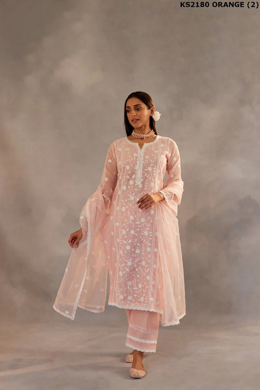 Dhiyona KL Women Floral Embroidered Regular Kurta with Palazzos & With Dupatta