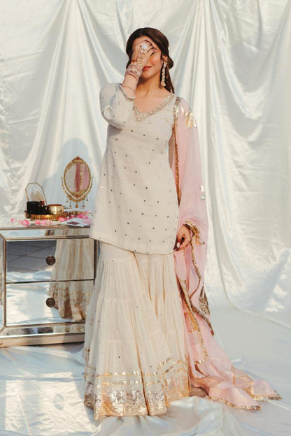 Dhiyona RS Designer Hand Embroidered Chaand Eid sharara Set