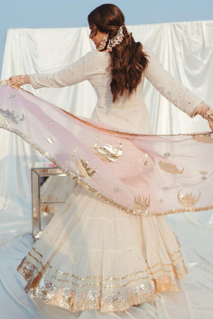 Dhiyona RS Designer Hand Embroidered Chaand Eid sharara Set