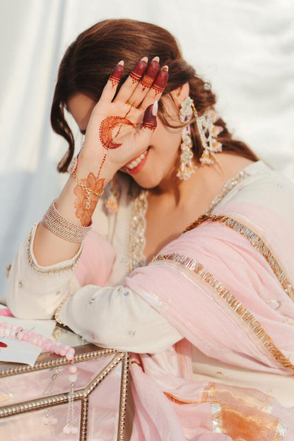 Dhiyona RS Designer Hand Embroidered Chaand Eid sharara Set