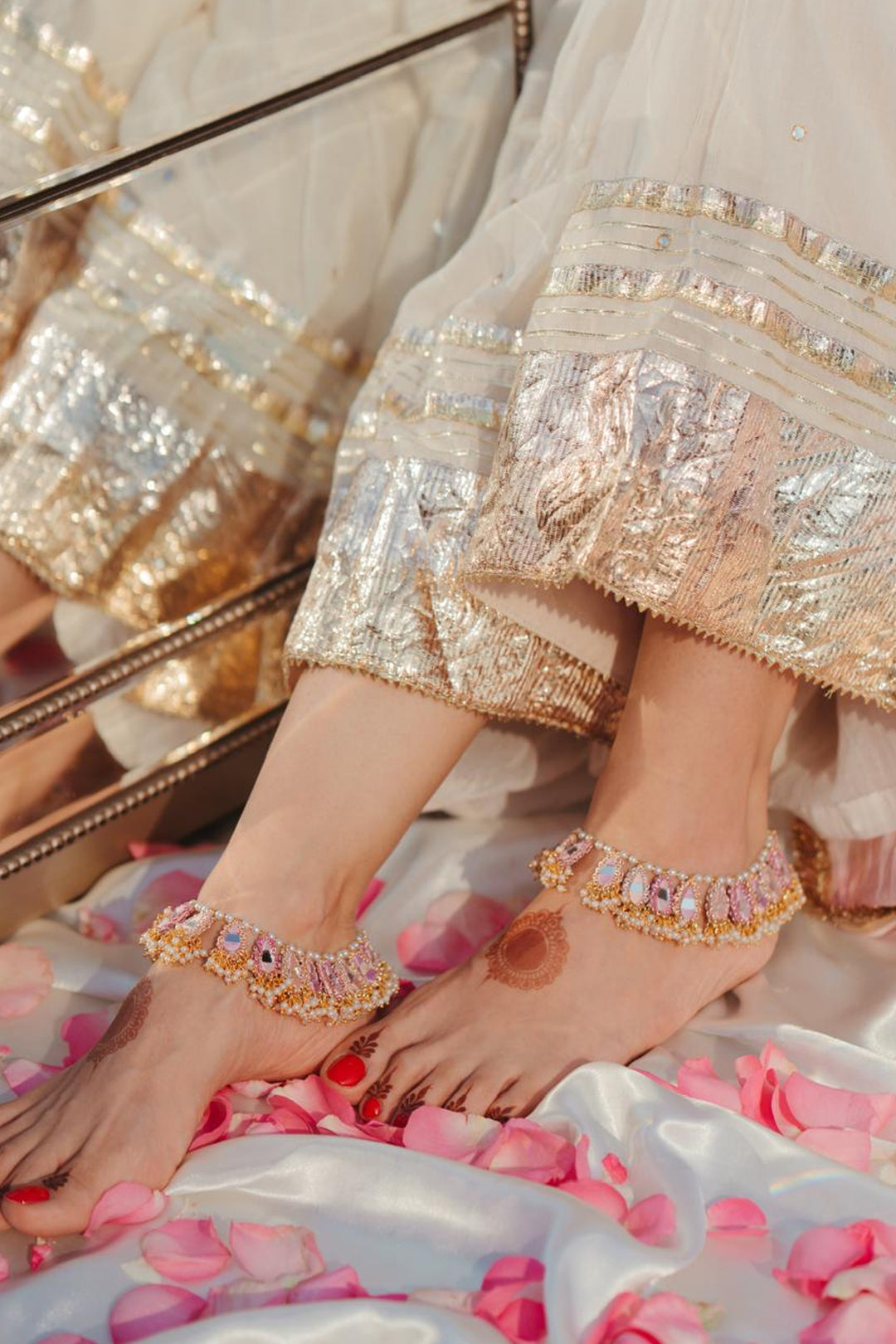 Dhiyona RS Designer Hand Embroidered Chaand Eid sharara Set
