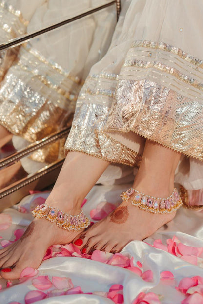 Dhiyona RS Designer Hand Embroidered Chaand Eid sharara Set