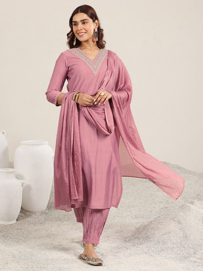 Women Ethnic Motifs Embroidered Regular Gotta Patti Kurta with Salwar & With Dupatta