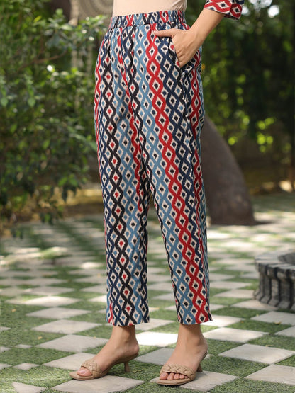 Dhiyona RR Women's Ethnic Motifs Printed Pure Cotton Kurta with Trousers & Dupatta