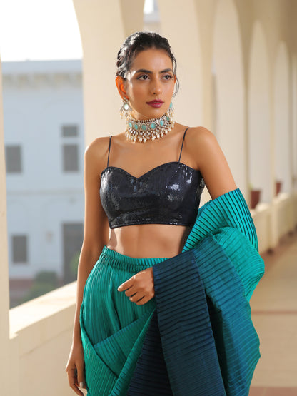 Dhiyona ST Blouse - Indigo Sequin Bustier