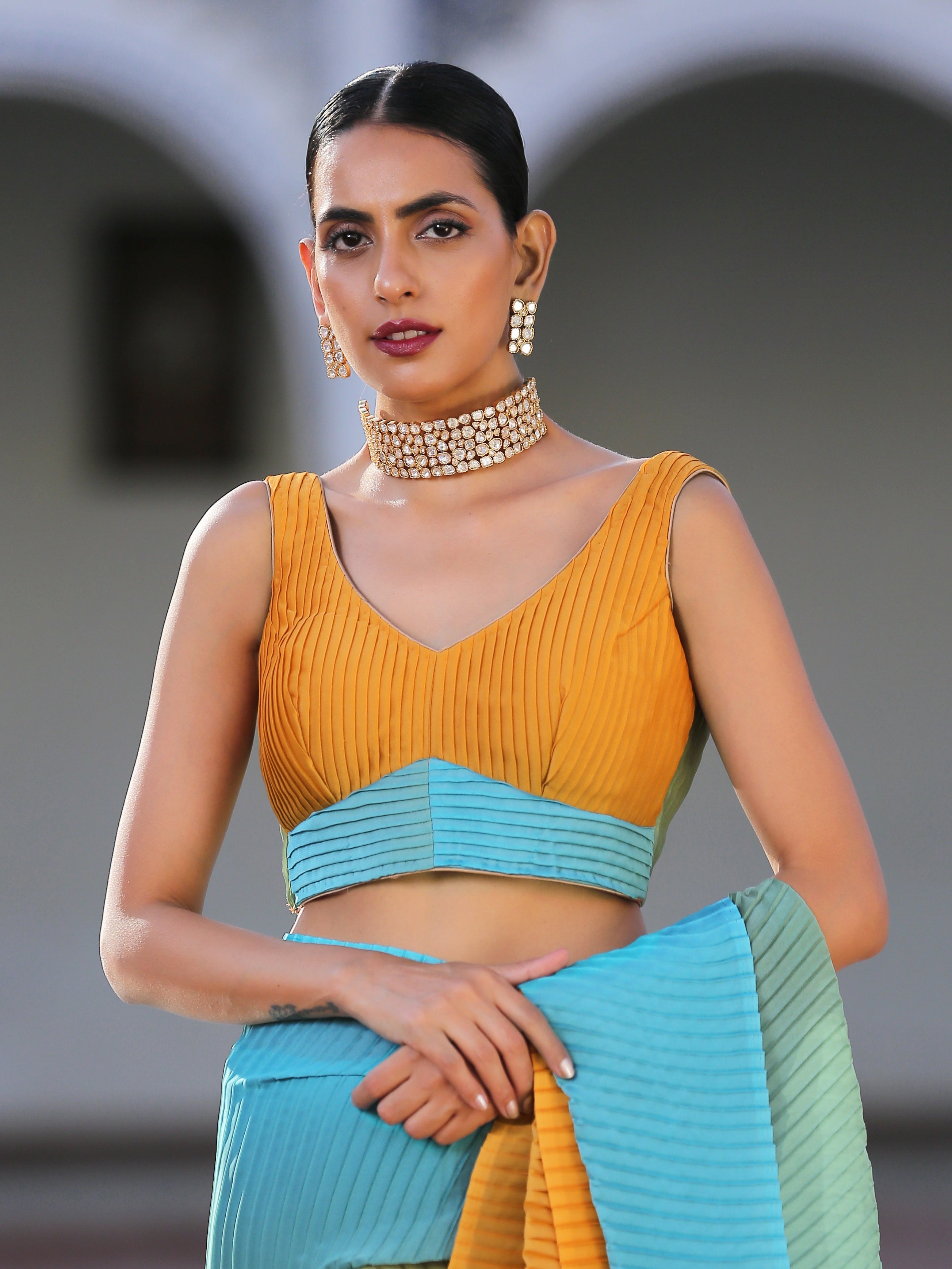 Dhiyona ST Sunrise Pleated Blouse