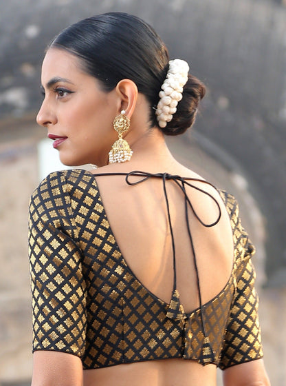 Dhiyona ST Black Brocade Blouse