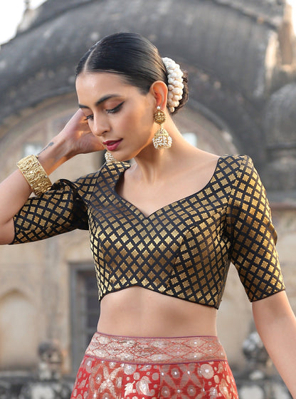 Dhiyona ST Black Brocade Blouse