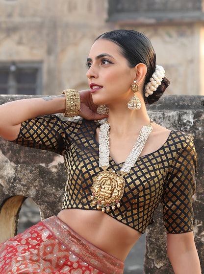 Dhiyona ST Black Brocade Blouse