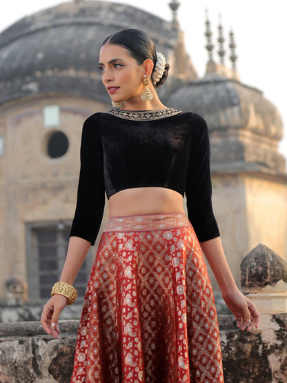 Dhiyona ST Regent Black Velvet Blouse