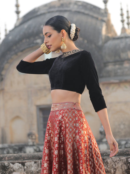 Dhiyona ST Regent Black Velvet Blouse